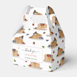 Caja Para Regalos Tortitas de Acuarela Bayas Desayuno Brunch