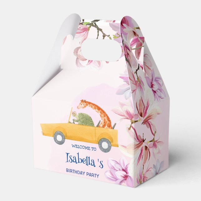 Caja Para Regalos Tortuga cutánea Giraffe Flor tropical Fiesta de cu (Front Side)