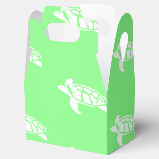 Caja Para Regalos Tortugas en el mar Verde (Abierto)