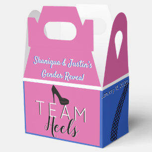 Caja Para Regalos Tos o ruedas Revelación de género rosa y azul d