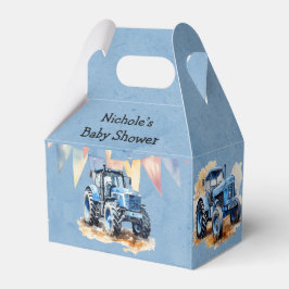 Caja Para Regalos Tractor de agua azul Baby Shower