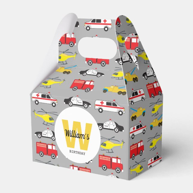 Caja Para Regalos Transporte Personalizado De Vehículos De Emergenci (Front Side)