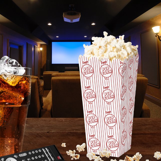 Caja Para Regalos Tratamientos de Fiesta de patrón de palomitas o no (Popcorn anyone? These cute boxes are perfect for parties or family movie night.)