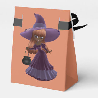 Caja Para Regalos Trato de halloween de la pequeña bruja afroamerica