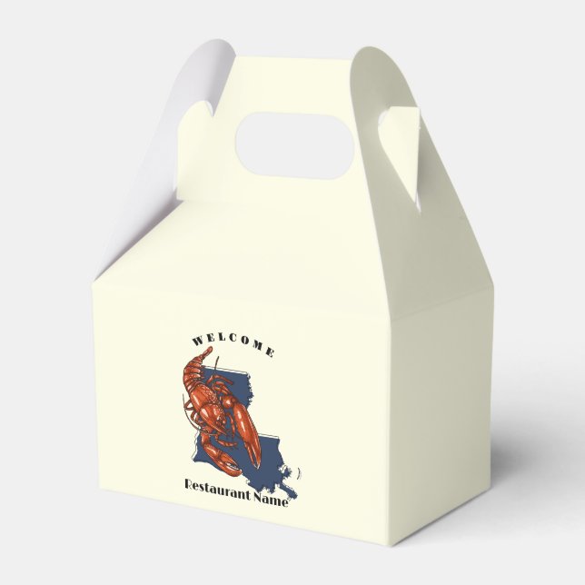 Caja Para Regalos Trato moderno cangrejo de río rojo Louisiana nombr (Front Side)