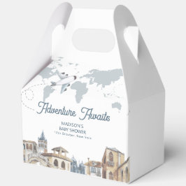 Caja Para Regalos Travel Adventure World Map Airplane Baby Shower