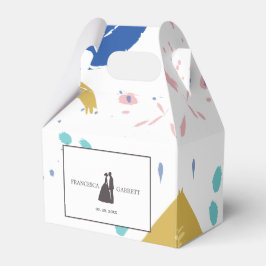 Caja Para Regalos Trazo de pincel colorido