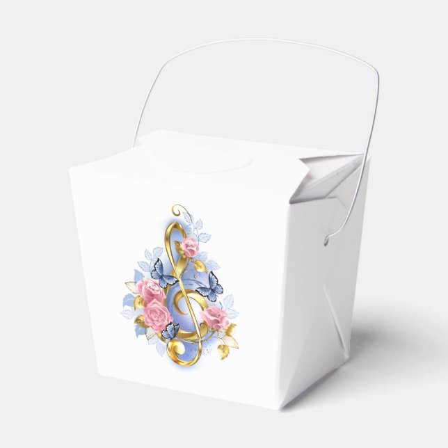 Caja Para Regalos Treble arrecife con rosas rosas rosas rosas (Front Side)