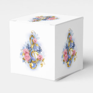 Caja Para Regalos Treble arrecife con rosas rosas rosas rosas