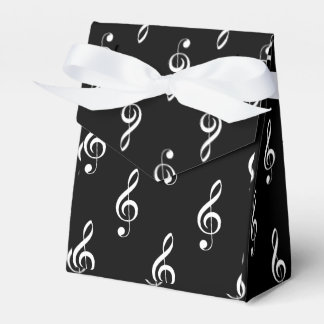 Caja Para Regalos Treble Clef Musical Favor Box II Negro