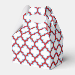 Caja Para Regalos Trellis blanca y roja, Entramado, Quatrefoil