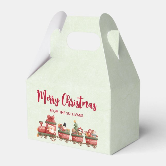 Caja Para Regalos Tren navideño bonito con juguetes navideños (Front Side)