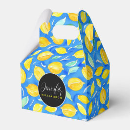 Caja Para Regalos Trendy Fun Rustic Watercolor Citrus Lemon Pattern