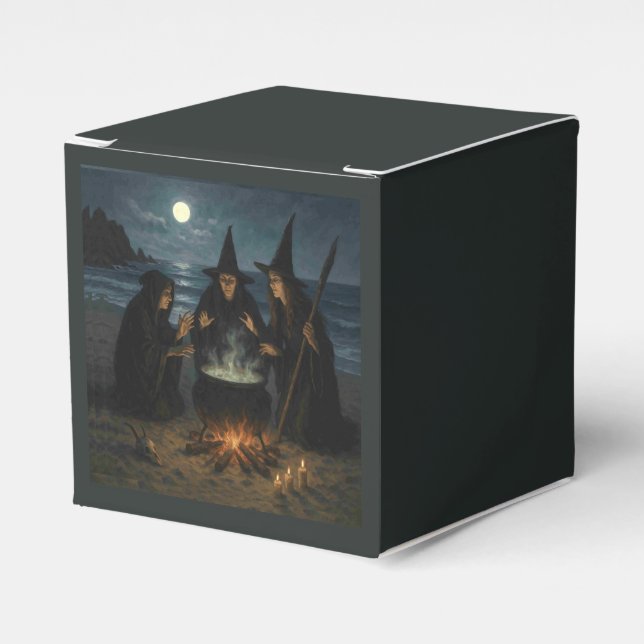 Caja Para Regalos Tres brujas producen Cauldron Full Moon Beach (Costado Anverso)