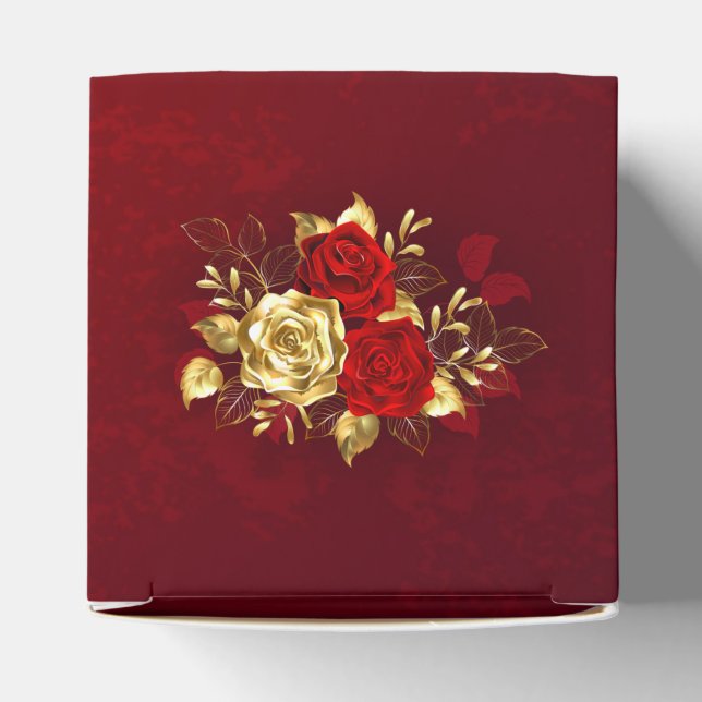 Caja Para Regalos Tres Rosas Joyas (Parte superior)
