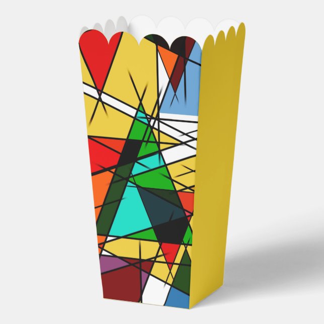 Caja Para Regalos Triángulo moderno geométrico colorido (Anverso)