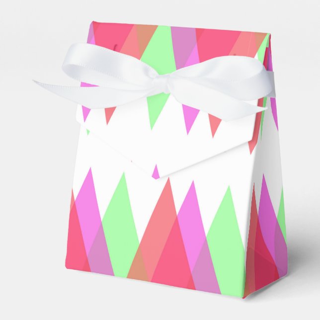 Caja Para Regalos Triángulos rojos y verdes (Front Side)