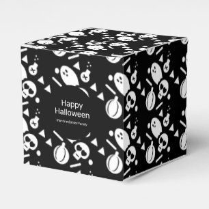Caja Para Regalos Trick del patrón de cráneo de Halloween o Tremendo