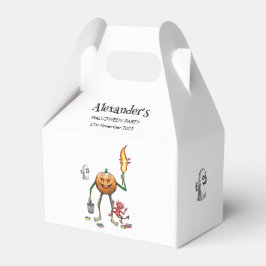 Caja Para Regalos Trick or Treat calabaza con amigos