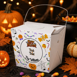 Caja Para Regalos Trick or Treat Personalizado Lindo Halloween