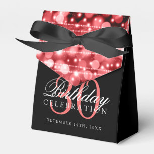 Caja Para Regalos trigésimo La fiesta de cumpleaños chispea rojo