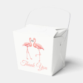 Caja Para Regalos Tropical Gracias Boda Rosa Flamingos Bridal