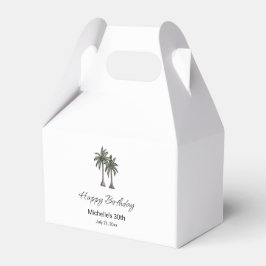 Caja Para Regalos Tropical Palm Trees Elegant 30th Birthday Party