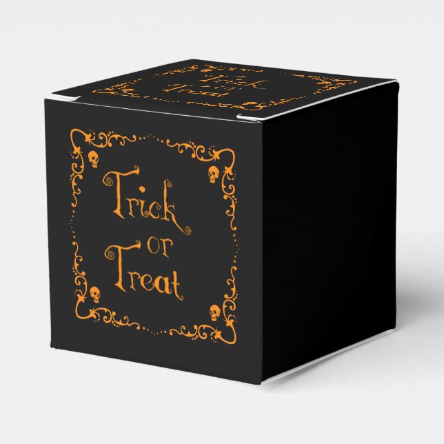 Caja Para Regalos Truco o tratamiento del Naranja de calabaza (Costado Anverso)