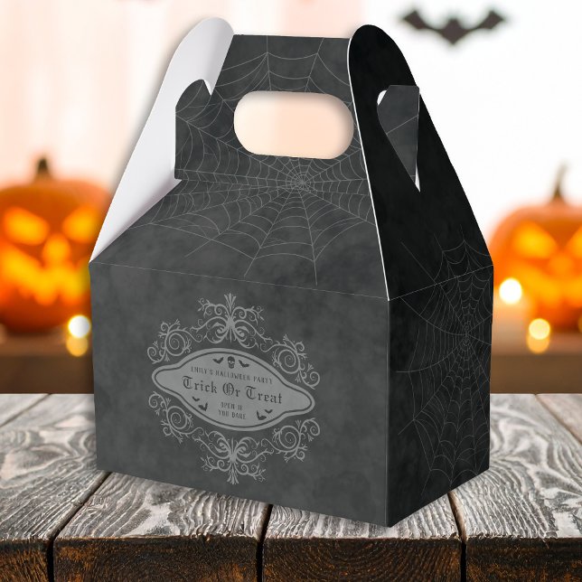 Caja Para Regalos Truco O Trato Araña Web Oscuro Halloween Gótico (Subido por el creador)