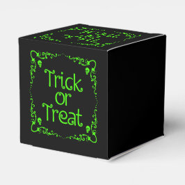 Caja Para Regalos Truco o trato verde delgado