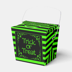 Caja Para Regalos Truco o trato verde delgado