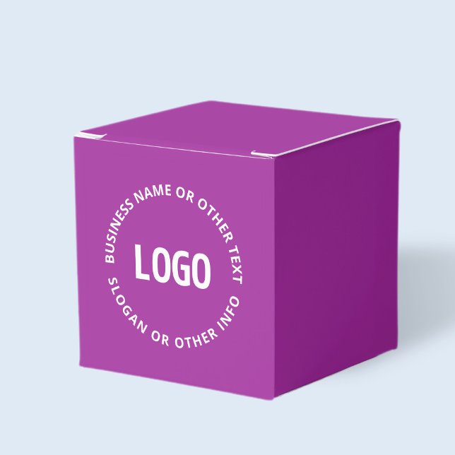 Caja Para Regalos Tu logotipo y texto personalizable | Violeta Púrpu (Subido por el creador)