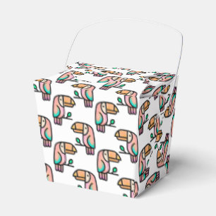 Caja Para Regalos tucán ave de la selva patrón de dibujos animados a