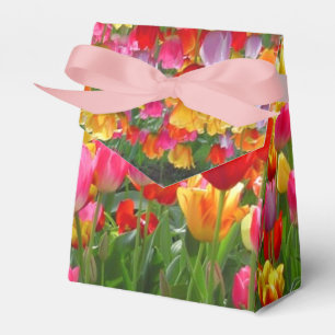 Caja Para Regalos Tulipanes rosados amarillos del rojo anaranjado