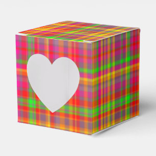 Caja Para Regalos Tutti Frutti PLAID 6-FAVOR BOX, sq Heart