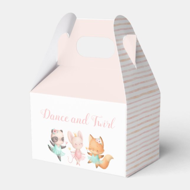 Caja Para Regalos Tutu Cute Animal Ballerina Invitada a la fiesta de (Front Side)