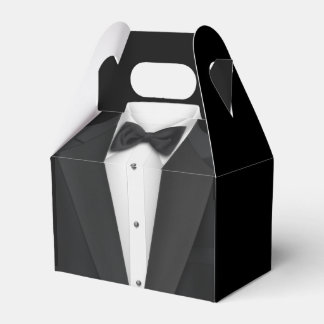 Caja Para Regalos Tuxedo negro y vestido Boda