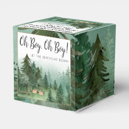 Caja Para Regalos Twin Boy Deer Woodland Baby Shower