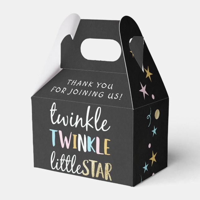 Caja Para Regalos Twinkle Little Star Confetti & Chalk Baby Shower (Front Side)