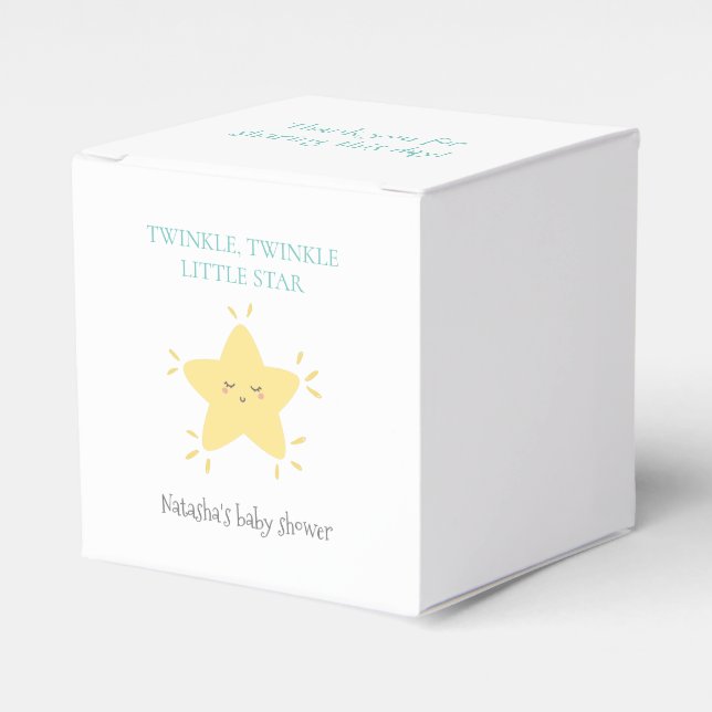 Caja Para Regalos Twinkle Little Star Nursery Rhyme Baby Shower (Costado Anverso)