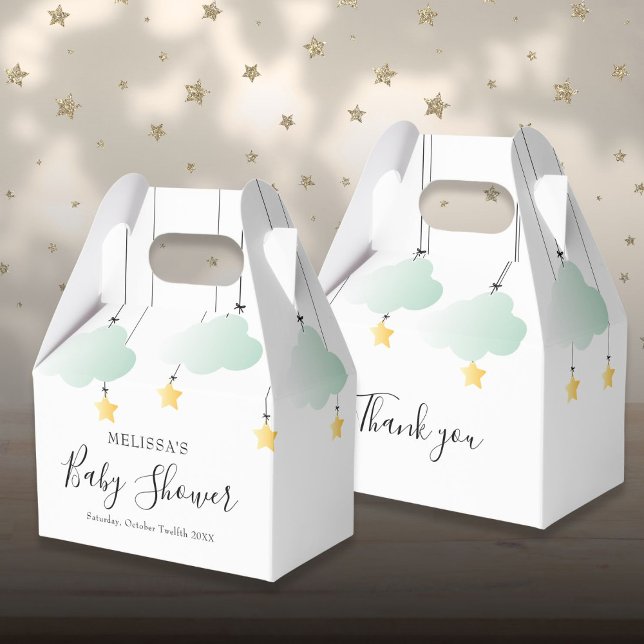 Caja Para Regalos Twinkle Twinkle Little Star Baby Shower Neutral (Twinkle Twinkle Little Star Neutral Baby Shower Favor Boxes)