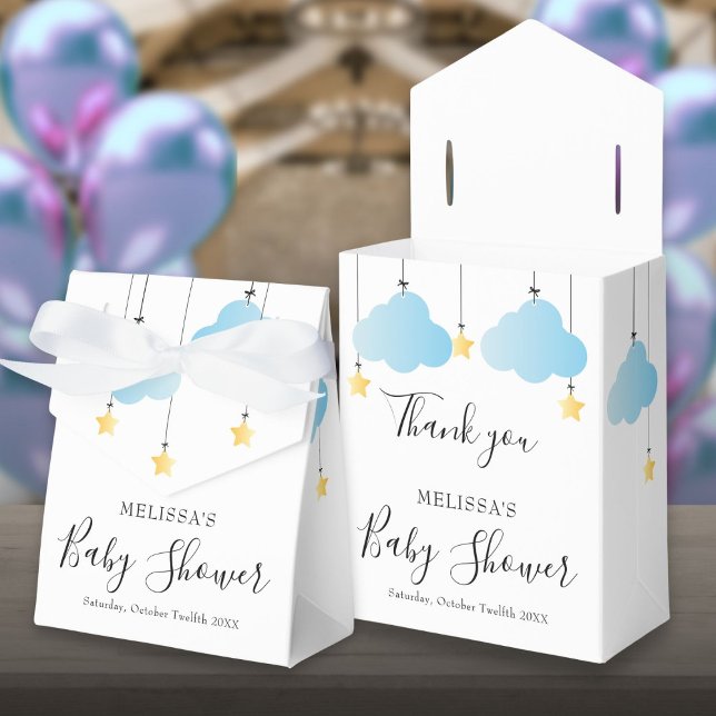 Caja Para Regalos Twinkle Twinkle Little Star Blue Boy Baby Shower (Twinkle Twinkle Little Star Blue Boy Baby Shower Favor Box)
