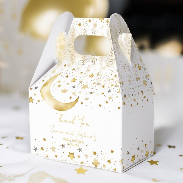 Caja Para Regalos Twinkle twinkle pequeño estrella baby ducha favore (Twinkle twinkle little star baby shower favors personalized favor box white gold moon stars favors)