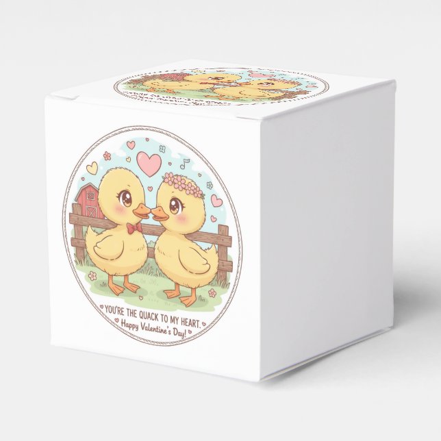 Caja Para Regalos two ducks and love , you are the quack of my heart (Costado Anverso)