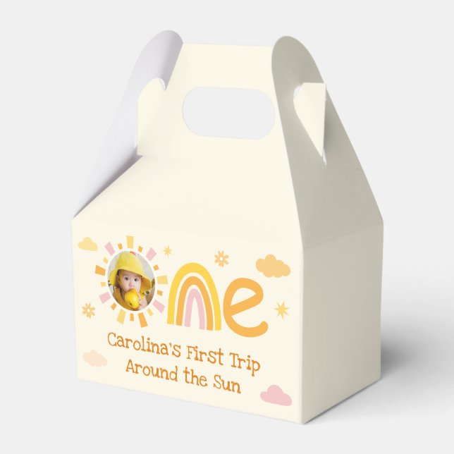 Caja Para Regalos Un año alrededor de la foto del cumpleaños del sol (Front Side)