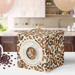 Caja Para Regalos Un Bebé Está Preparando Baby Shower De Café Con Hi