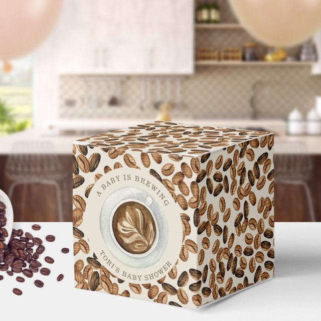 Caja Para Regalos Un Bebé Está Preparando Baby Shower De Café Con Hi (Subido por el creador)