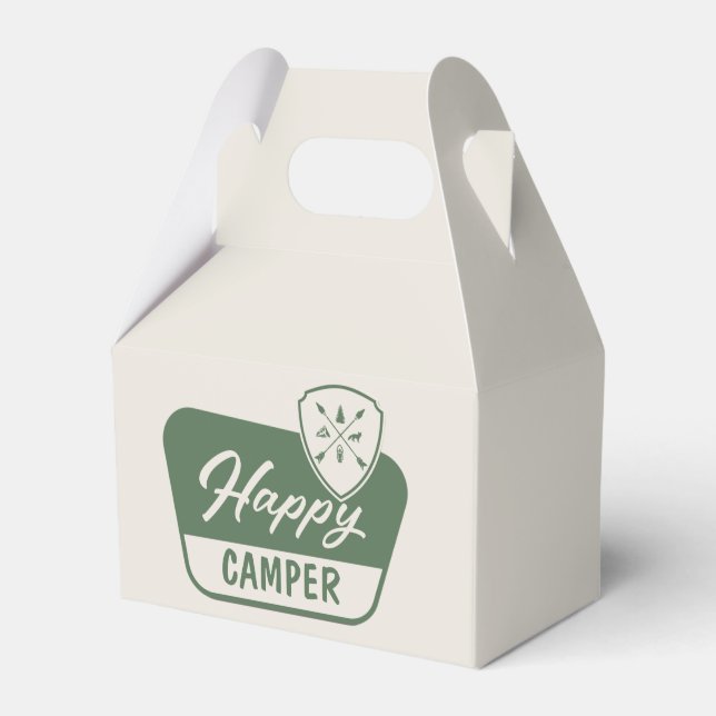 Caja Para Regalos Un camper feliz, un primer cumpleaños, Woodland (Front Side)