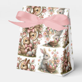 Caja Para Regalos Un conejito con una flor silvestre de la cesta de 