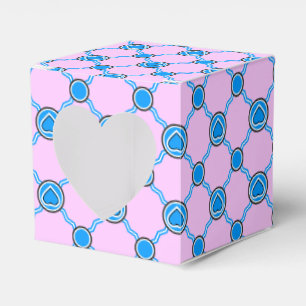 Caja Para Regalos Un corazón azul blanco